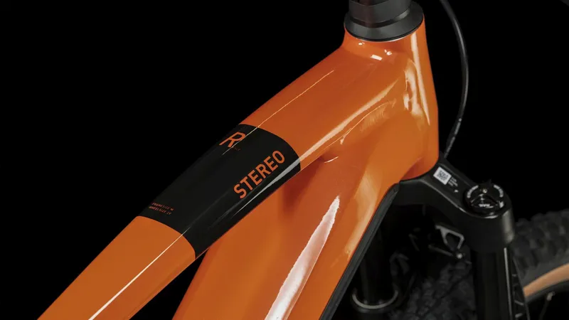 Cube Stereo Hybrid 120 Race 750 eMountain Bike in Spark Orange-7